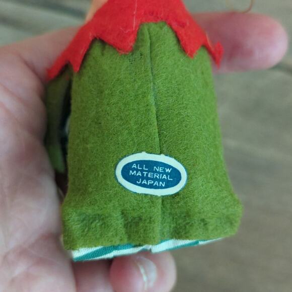 Vtg Kitschy Mouse Knee Hugger Christmas Ornament Made in Japan Anthropomorphic - Picture 9 of 10